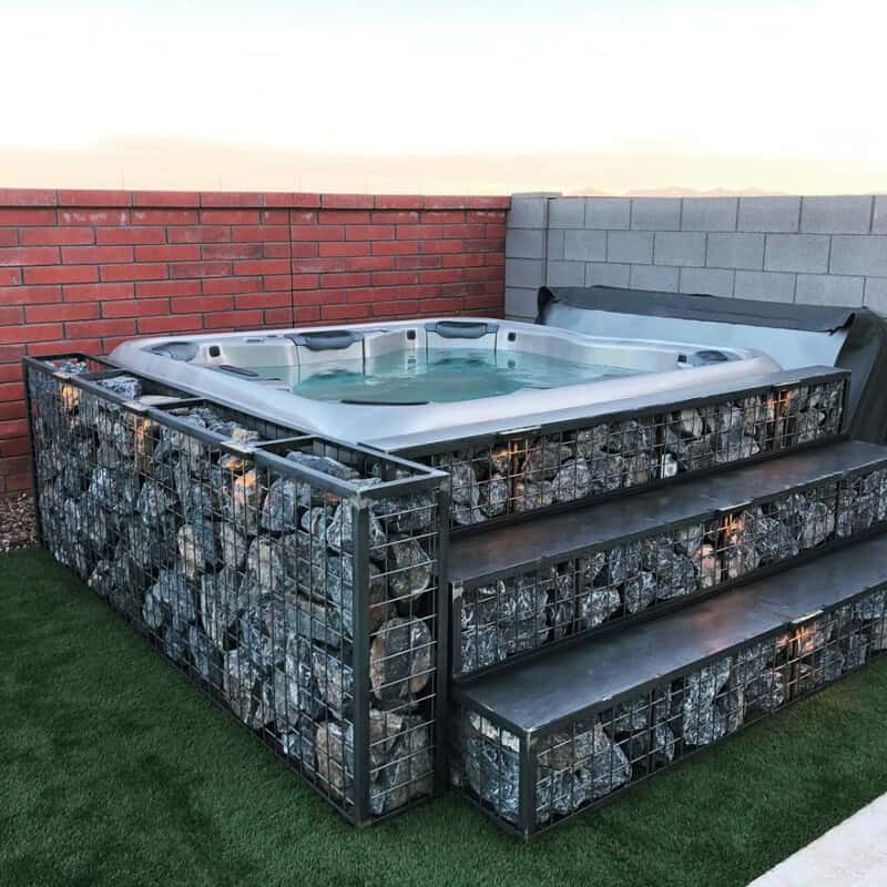 Unwind with a Gabion Jacuzzi