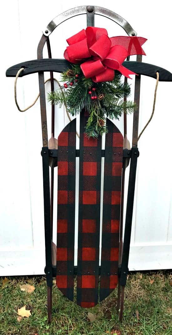 Stand Out this Holiday with DIY Buffalo Check Sleds