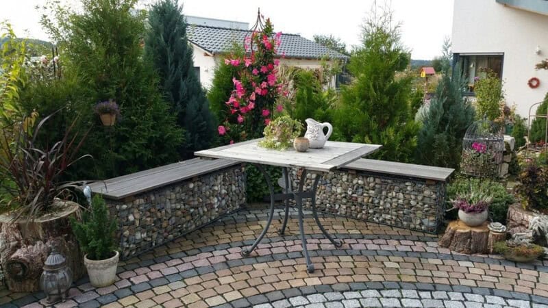 Relax with a Gabion Bench