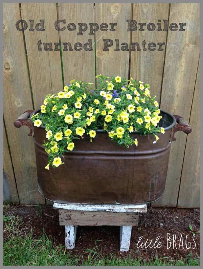 Upcycled Broiler Makes A Rustic Planter