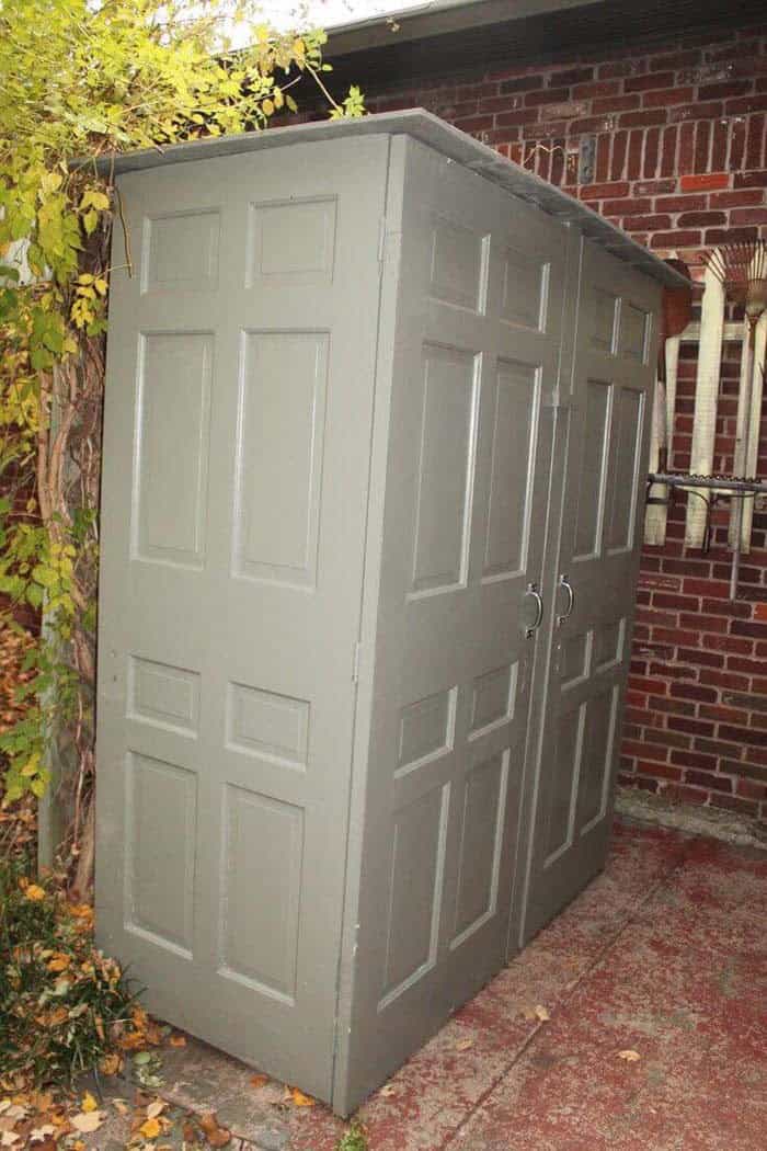 Repurpose Vintage Doors As A Shed