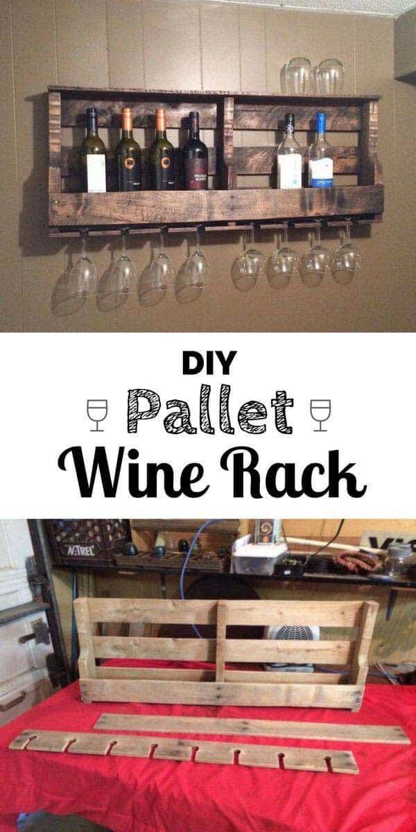 Display Wine With Repurposed Pallet