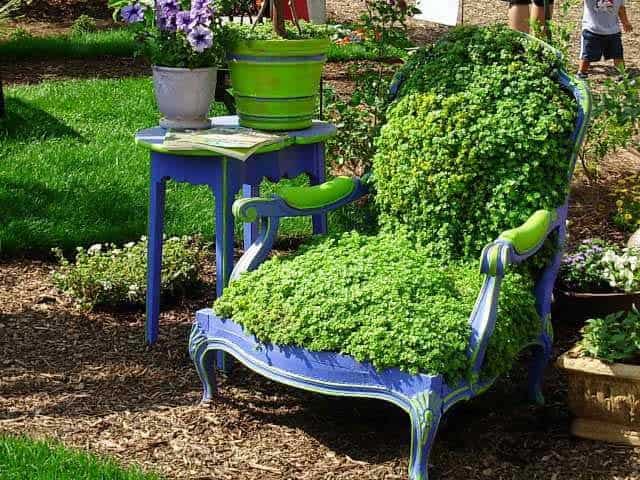 Upcycled Armchair “Seeding” Area