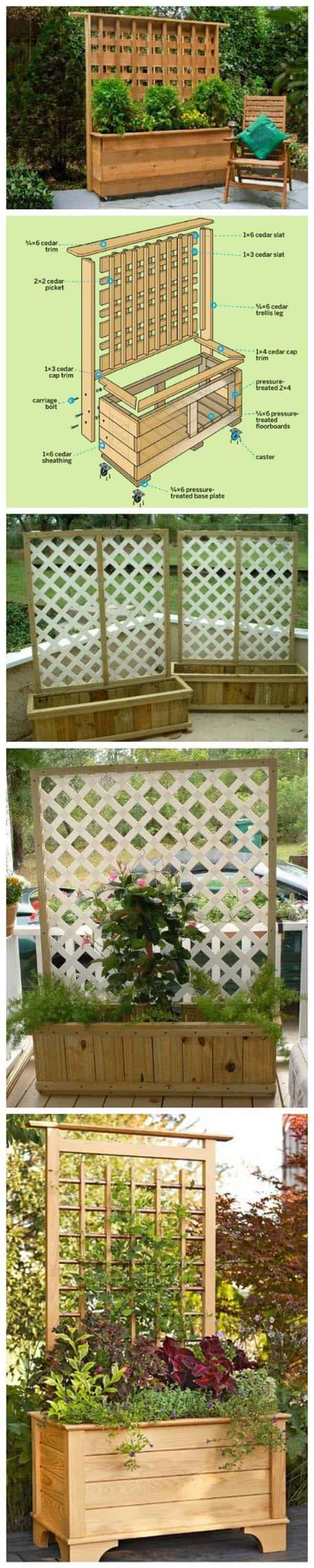 Attach Your Planter to a Trellis for Climbing Plants