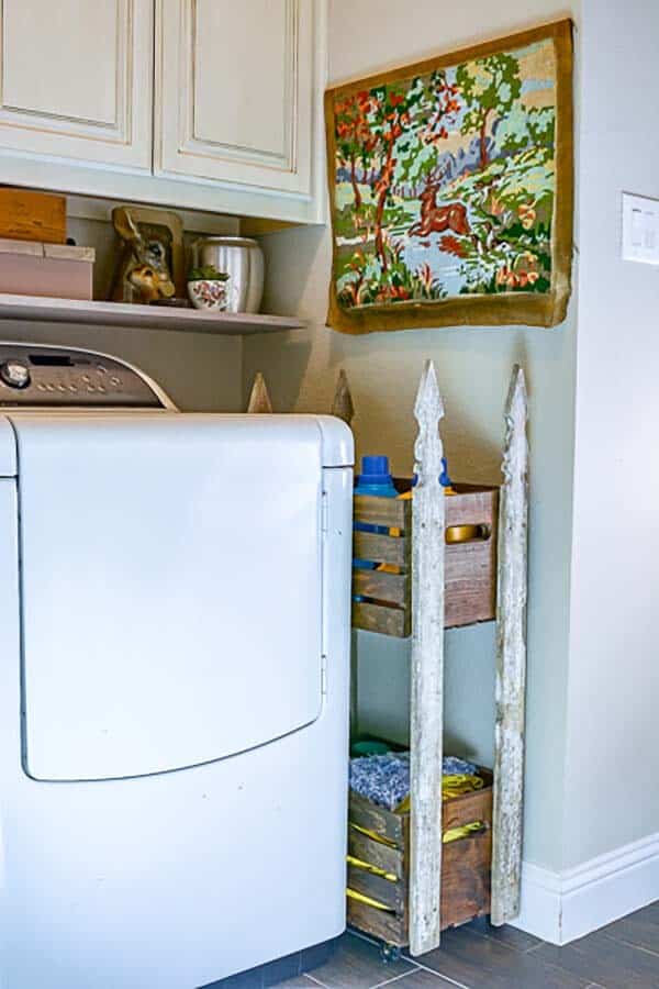 Vintage Crate Narrow Space Shelving