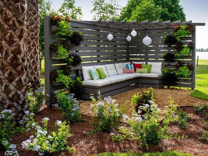 Privacy Pergola With Planters