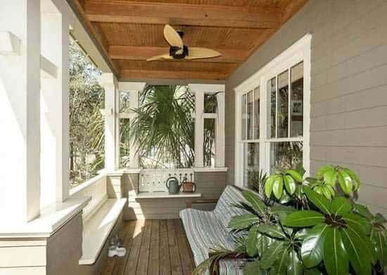 Rustic Beadboard Ceiling In Blonde Color