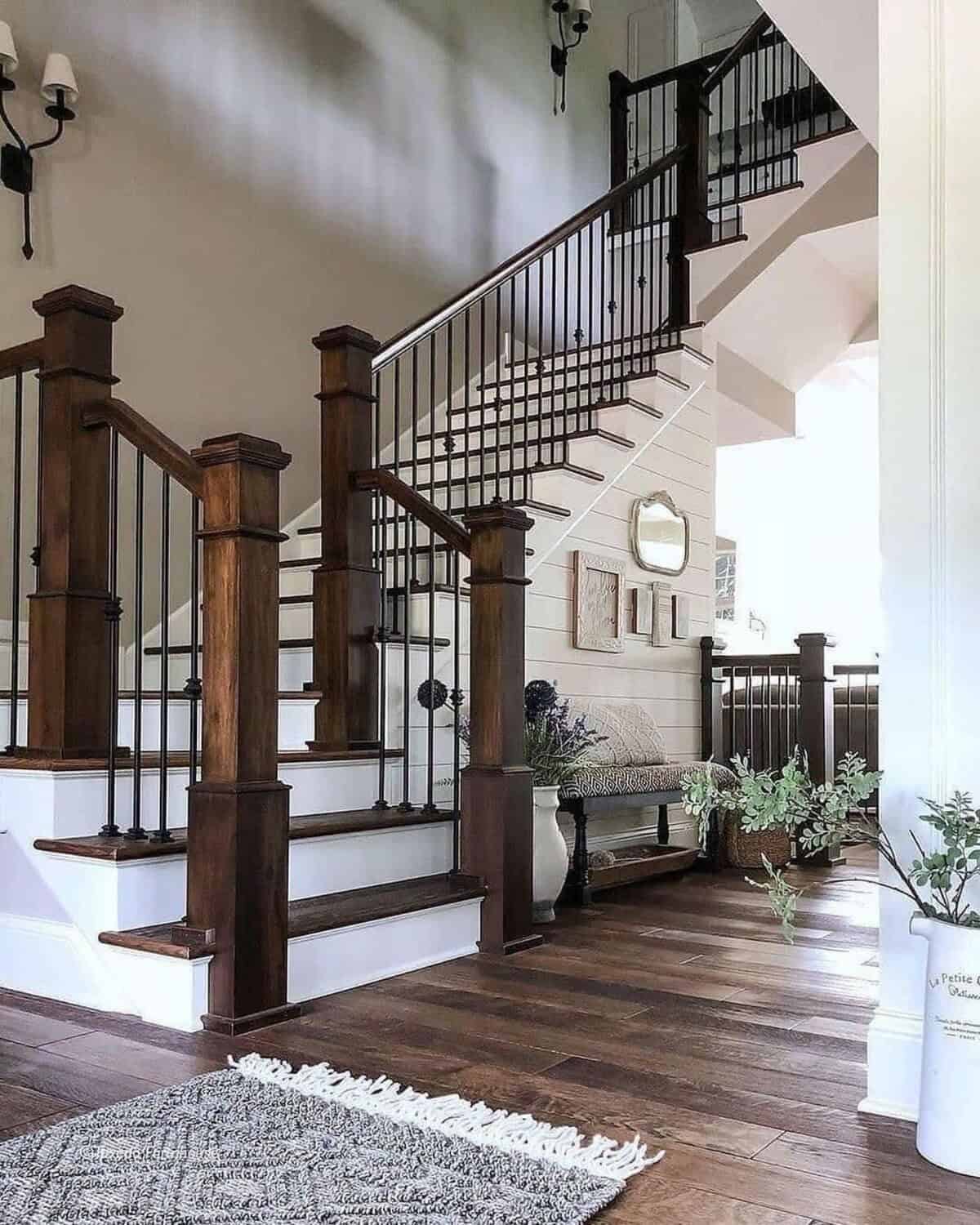 Mix Wrought Iron with Wood