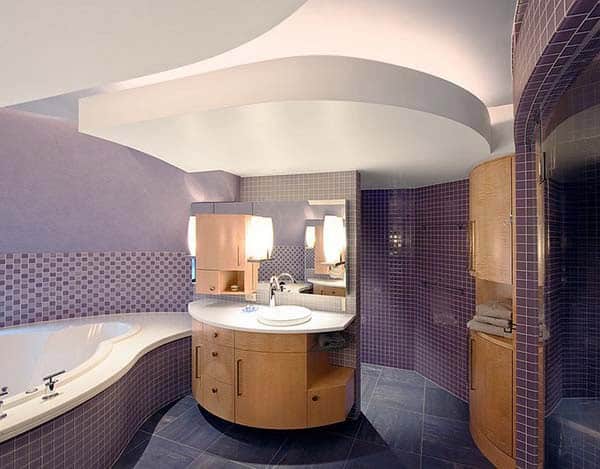 Give Your Bathroom a Royal Look with Purple Tiles