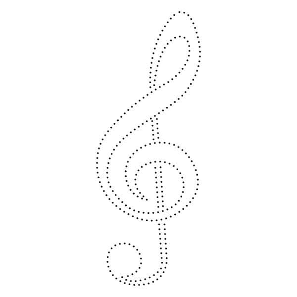 Treble Clef String Art Pattern