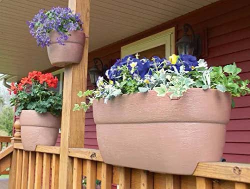 Rail-Sitting Porch Planters