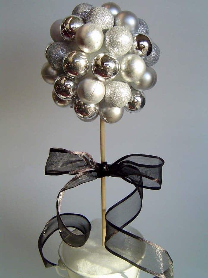 Reuse Christmas Ornaments As Twinkling Décor