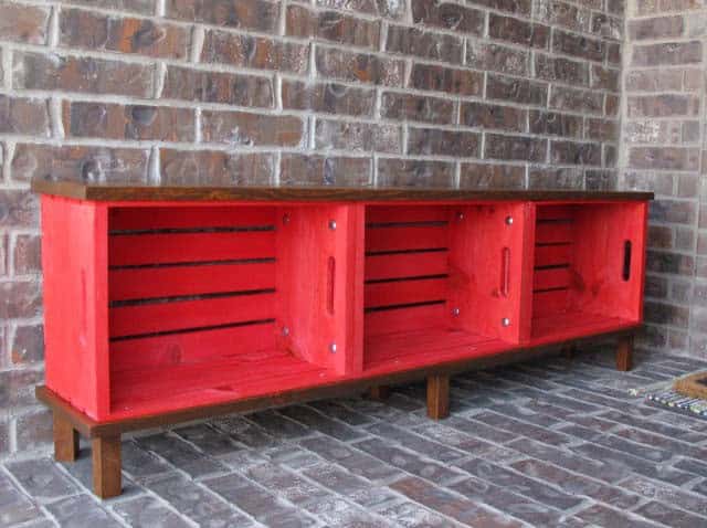 Colorful Crate Bench Project