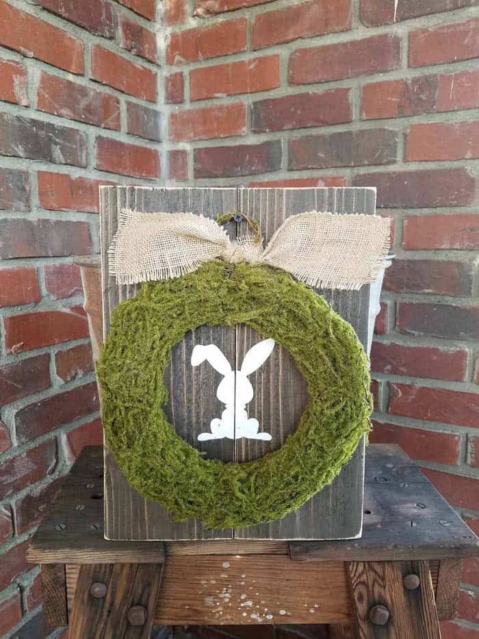 Frame A Cute Bunny With Greenery