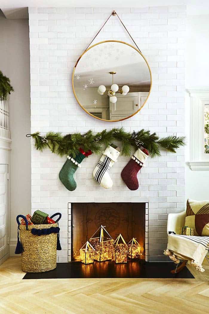 Add Holiday Charm To A Mirror