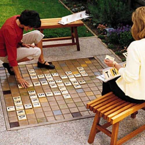 Inset Concrete Scrabble