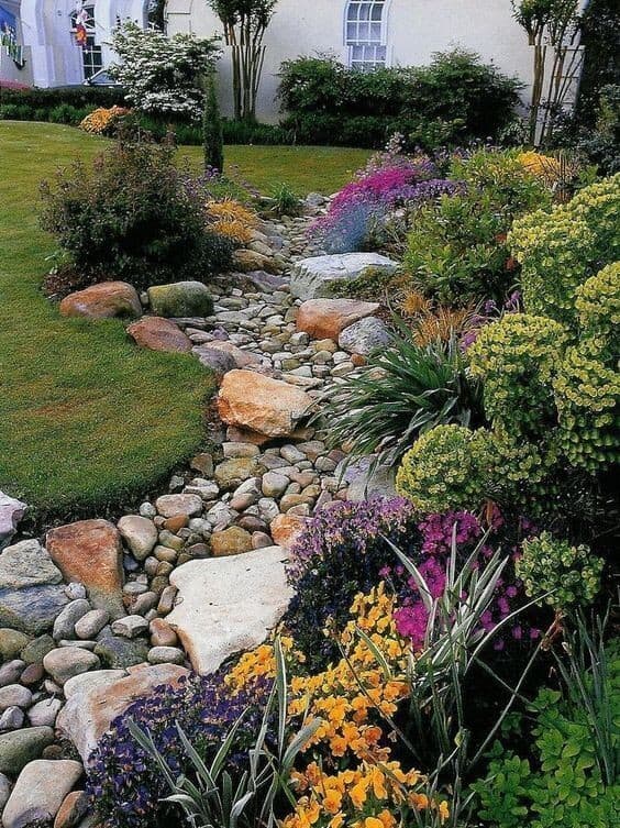 Garden Edge With Rocks