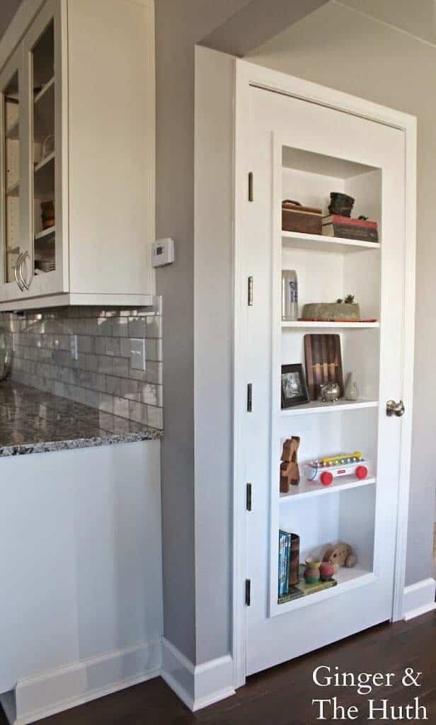 Pantry Door Becomes Built-in Shelving