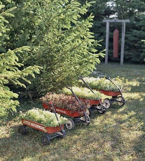 VTake Garden Planters to the Next Level with Vintage Carts