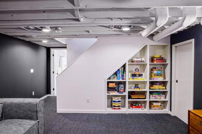 Shelving Under Stairwell You Can DIY in a Weekend