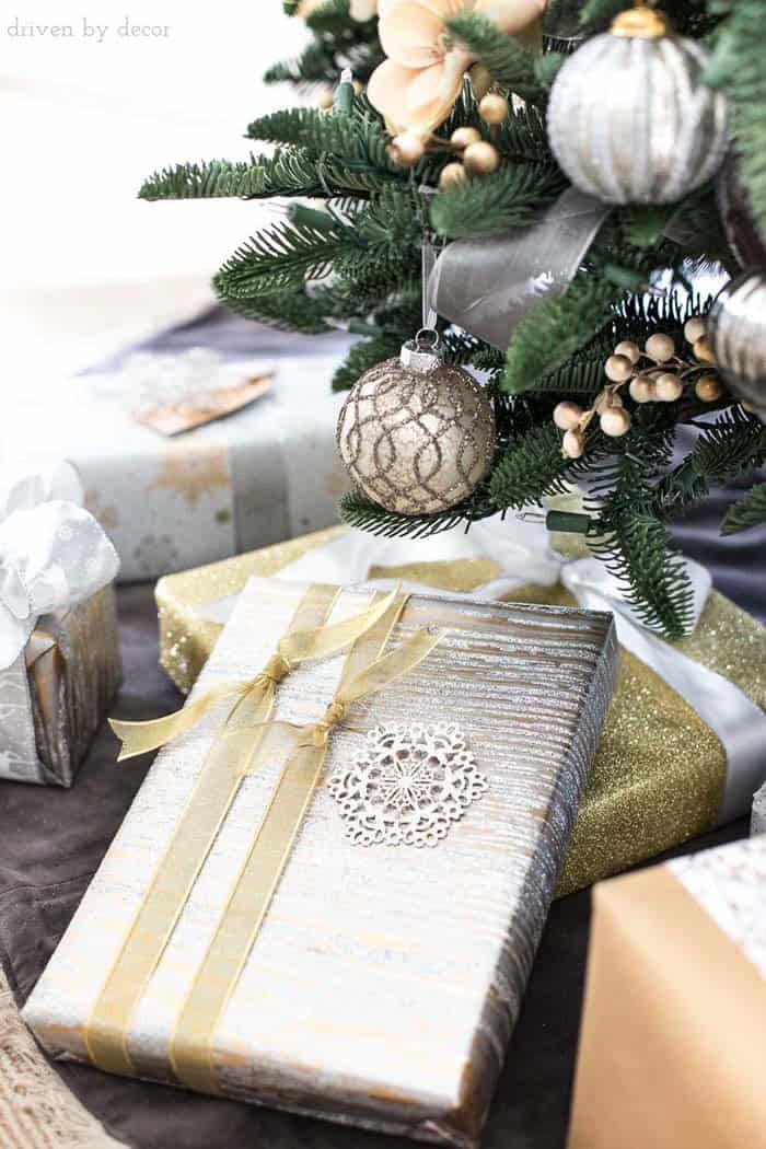 Use Metallic Paper Strips for Elegant Gift Wrapping