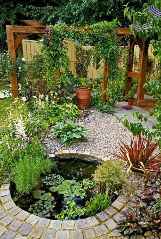 Rock Garden With A Pond