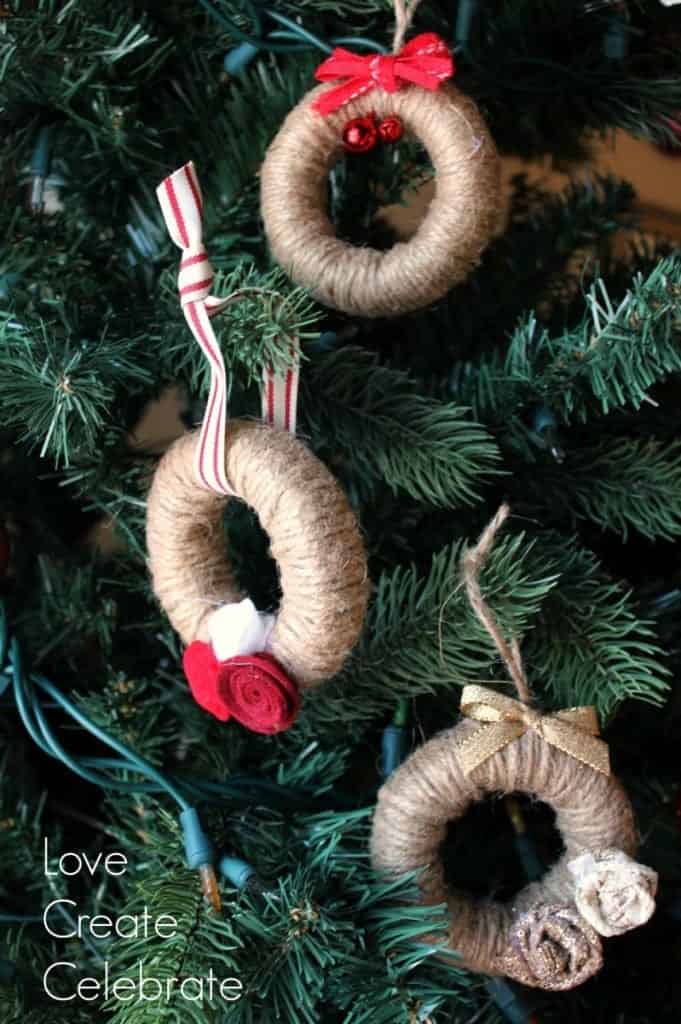 Create Mini Twine Wreaths for Your Tree