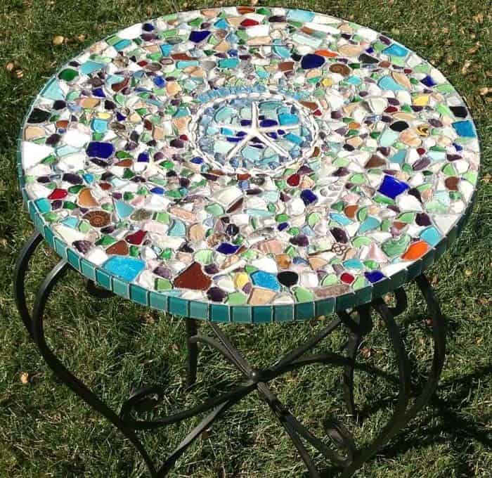 Construct a Unique Outdoor Table with Mosaic Art