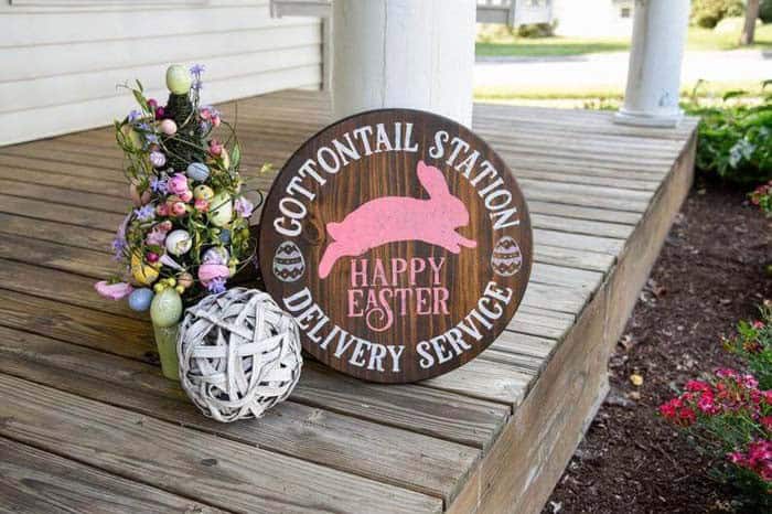 Cottontail Easter Porch Décor