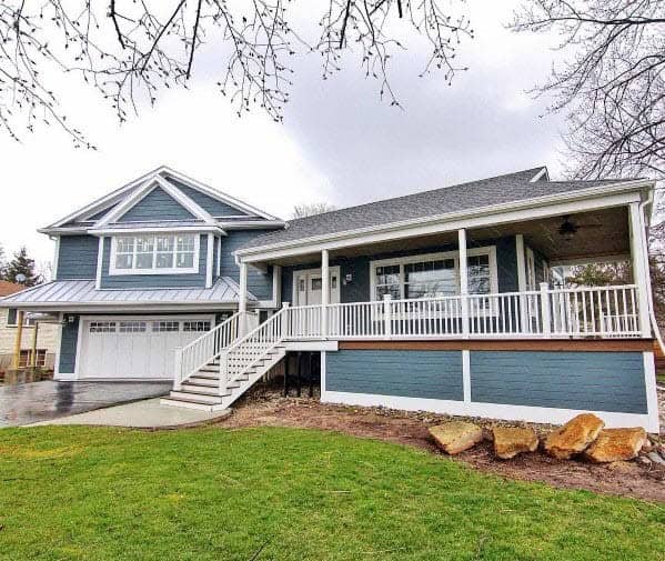 Traditional Deck With Wood Panel Skirting