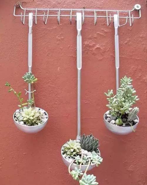 Repurpose Utensils as Hanging Pot Holders