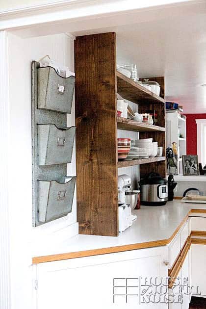 Open Farmhouse Kitchen Shelving Project