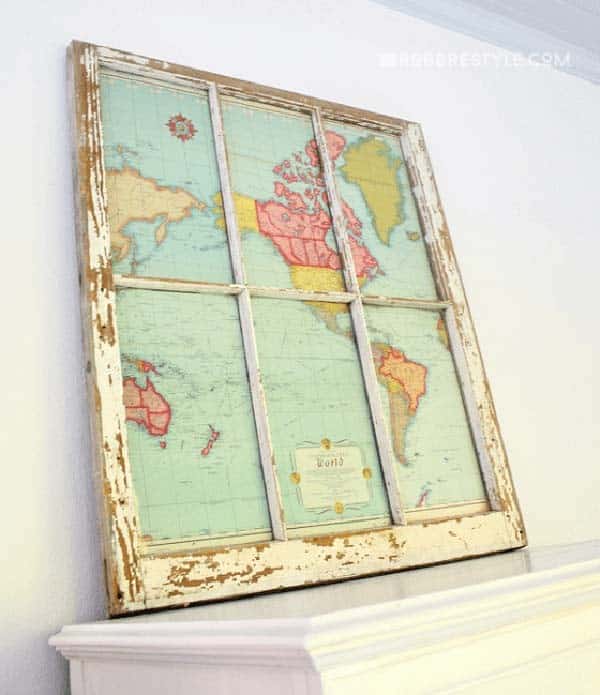 Display Printed Map in a Window Frame