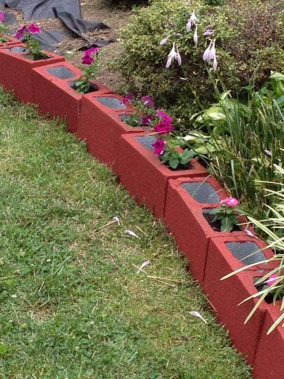 Concrete Blocks As Planters