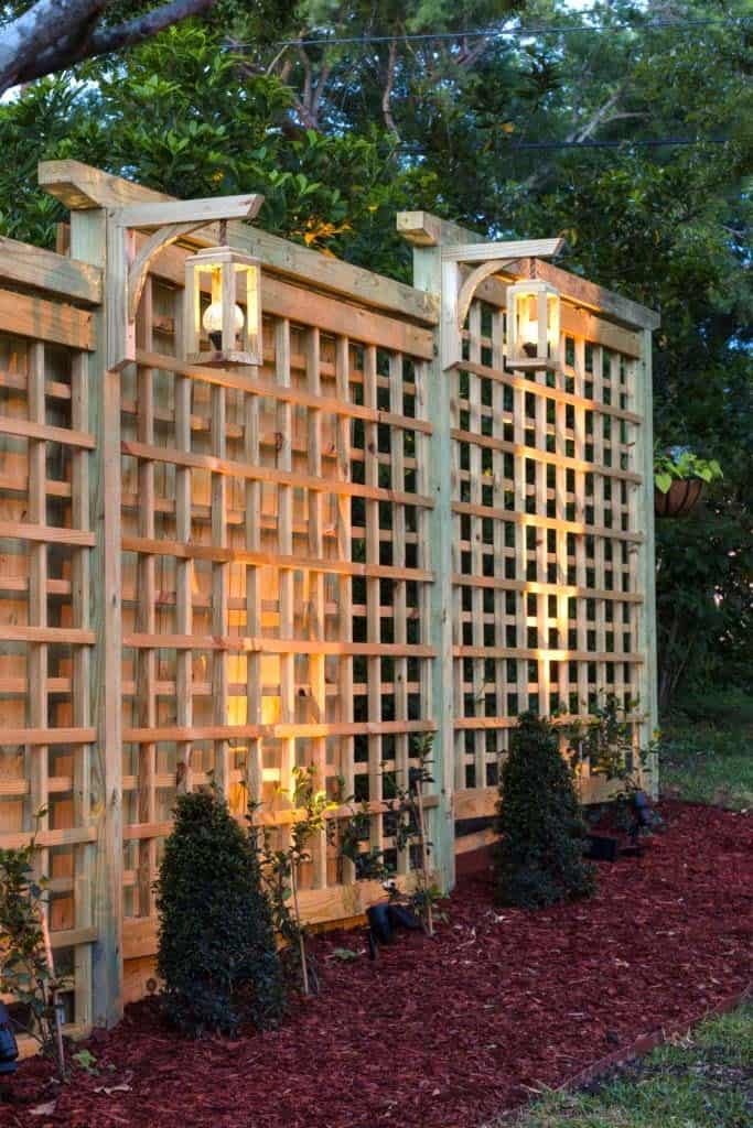 Illuminate A Trellis Wall With Solar Lanterns