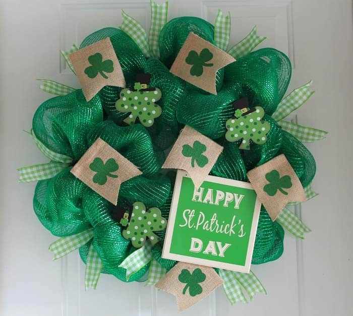 Celebrate St. Patrick’s Day with a Mesh Wreath