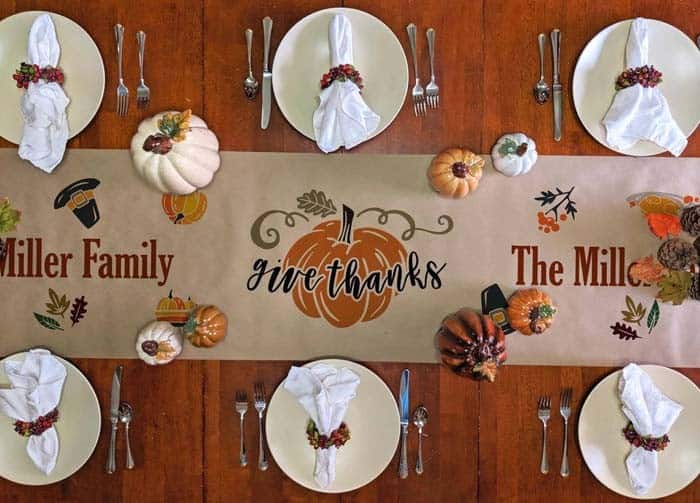 Personalize Thanksgiving with a Rustic Table Runner