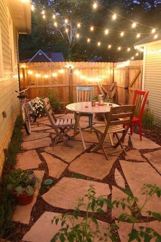 Eclectic Chairs And Fairy Lights