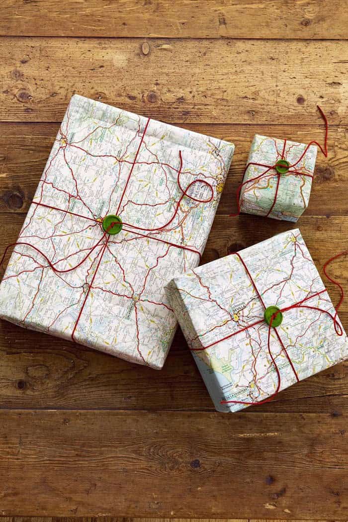 Make a Unique Wrapping Paper with Maps