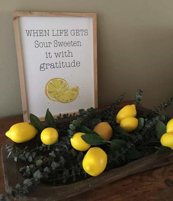 Refresh Summer Decor with Lemons and Eucalyptus