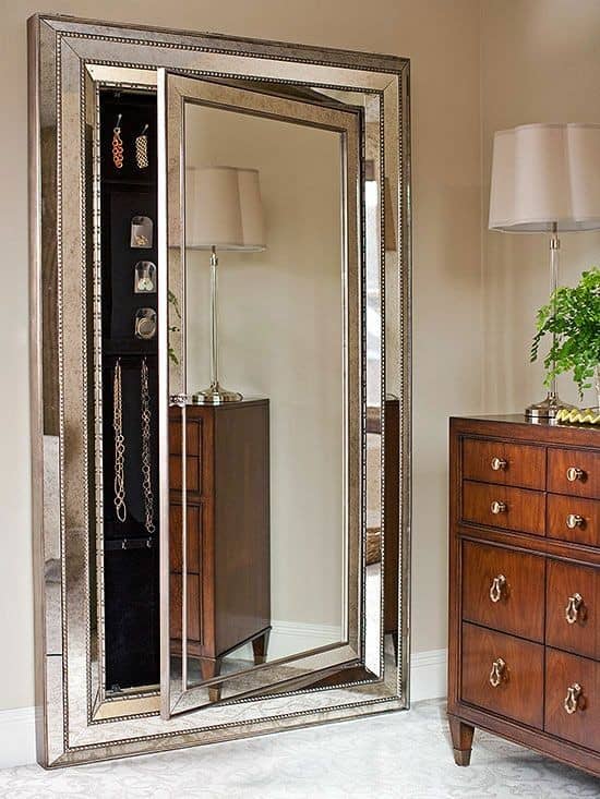 Indulge in the Lavish Look of a Swinging Mirrored Door