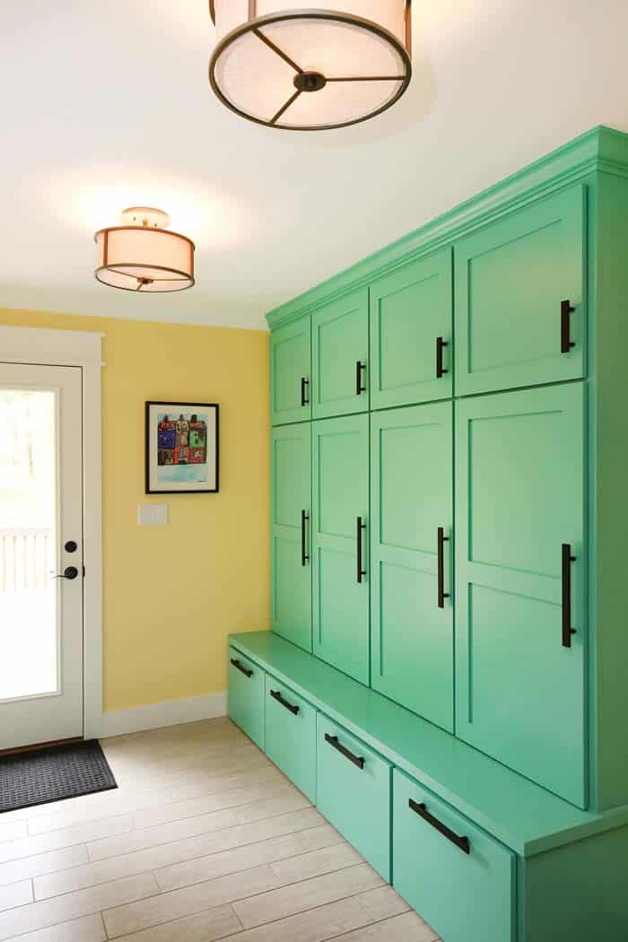 Outfit Your Mudroom with a Colorful Storage Solution