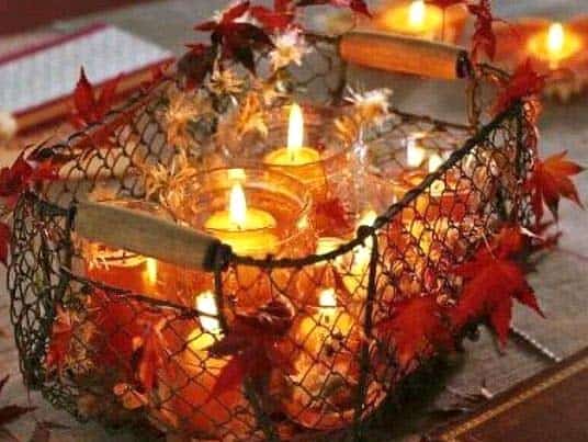 Bring Timeless Charm with a Wire Basket Candle Display