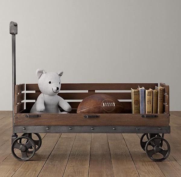 Build a Rustic Wooden Cart for Boy’s Toys