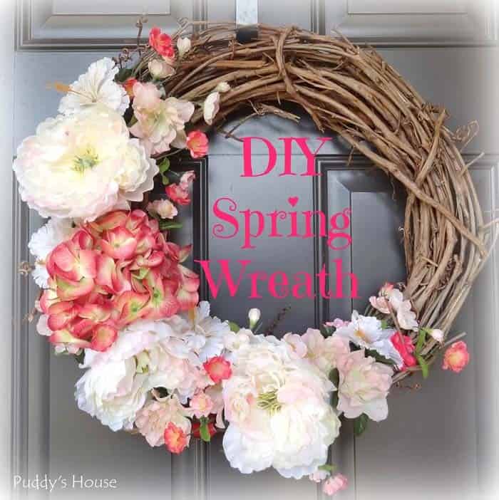 Half Bursting Blooms Wreath