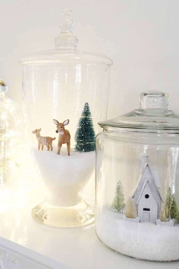 Snowy Holiday Village Terrariums