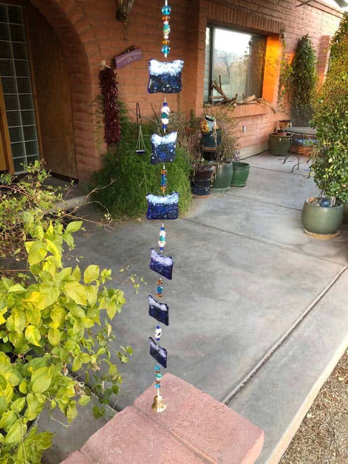 DIY Eclectic Glass Rain Chain