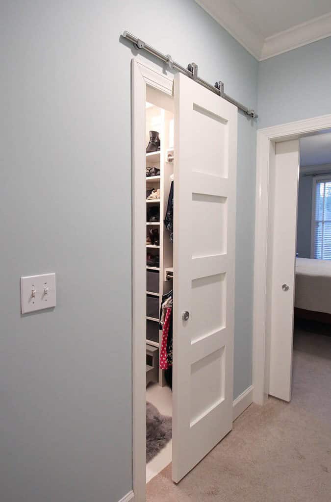 Get a Polished Look with White Sliding Barn Door