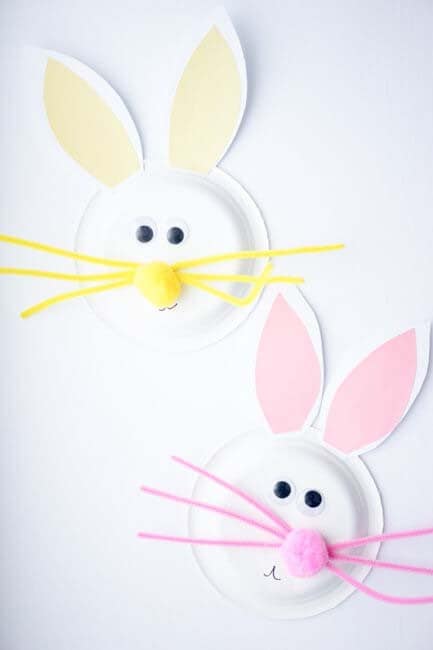 Create Adorable Paper Plate Easter Bunnies