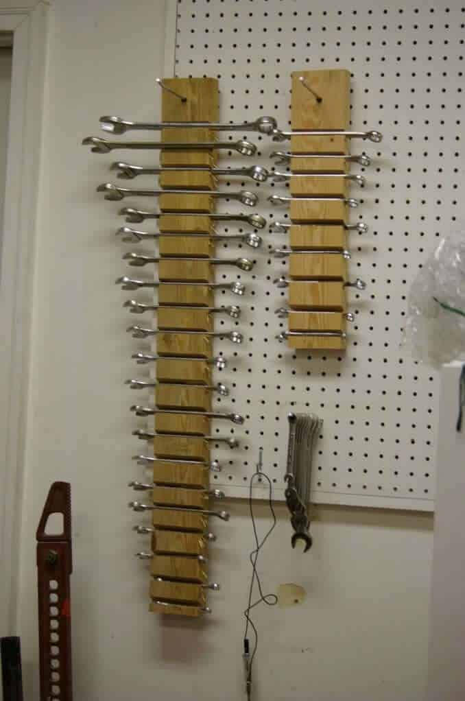 Organize Tools with a Wooden Post